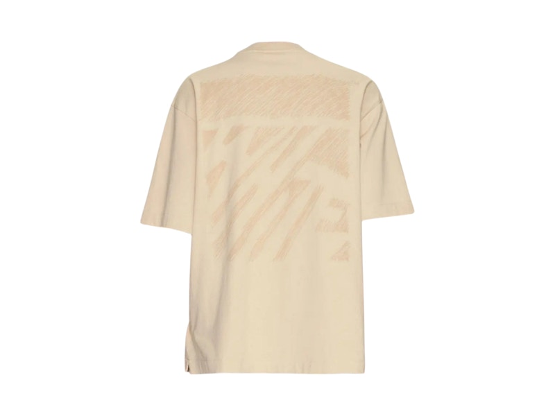 OFF-WHITE Scribble Carry Over Skate S/S T-Shirt Beige