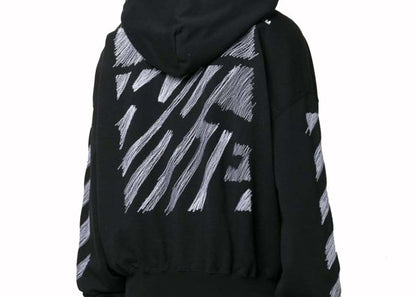 OFF-WHITE Scribble Diag Boxy Hoodie Black