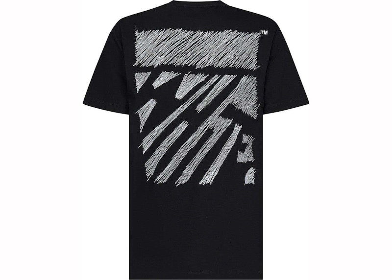 OFF-WHITE Scribble Diag S/S Tee Black