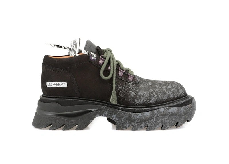 OFF-WHITE Sculpted Platform Chuncky Sneakers Black Green