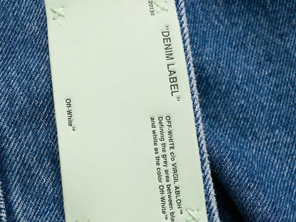 OFF-WHITE Shaped Baggy Denim Jeans Bleached Blue
