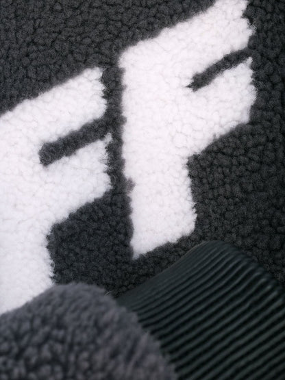 OFF-WHITE Shearling Bomber Jacket Grey/Beige