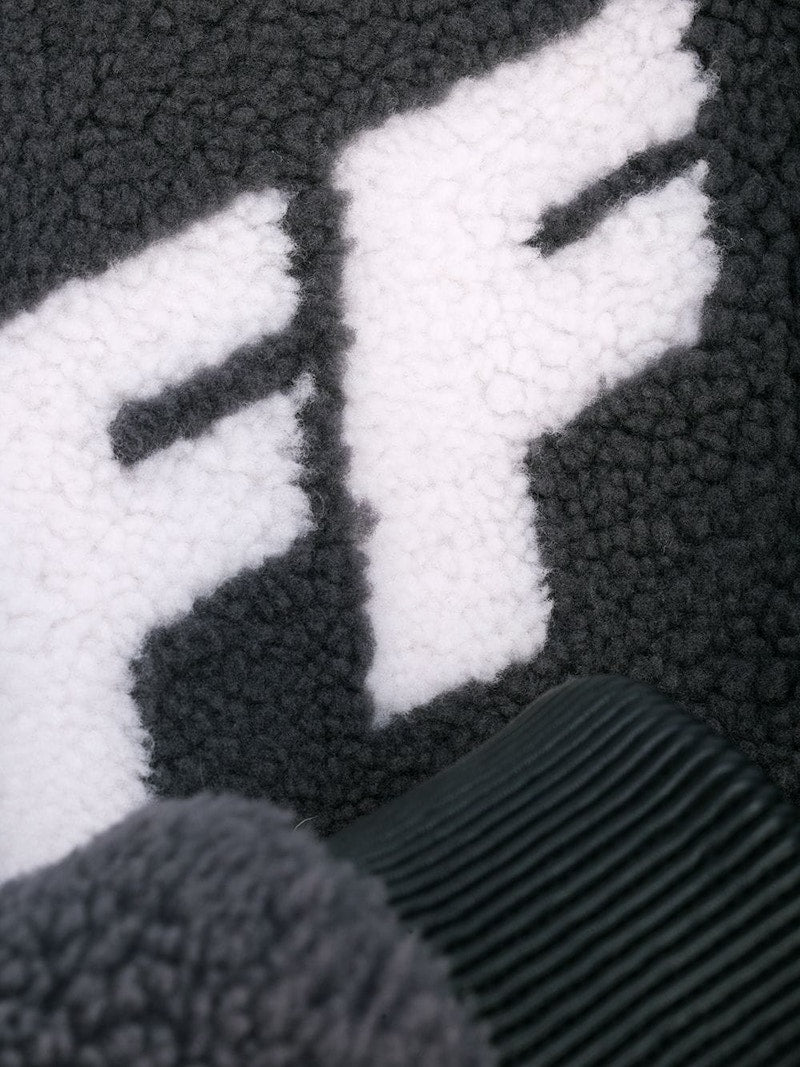 OFF-WHITE Shearling Bomber Jacket Grey/Beige