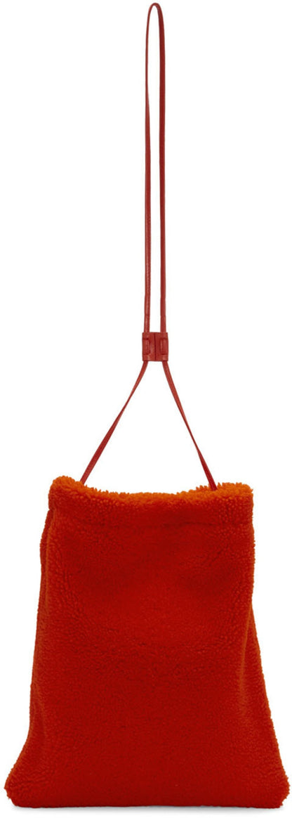 OFF-WHITE Shoelace Pouch Furry Red