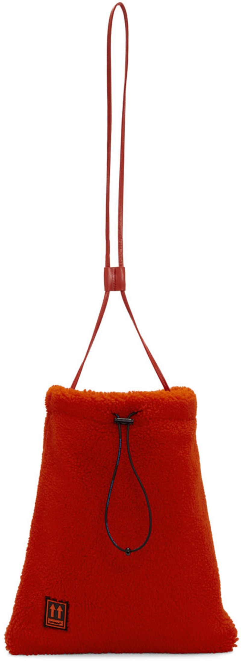 OFF-WHITE Shoelace Pouch Furry Red
