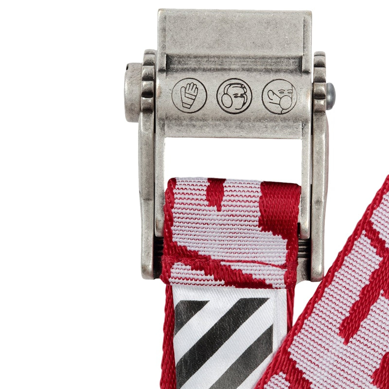 OFF-WHITE Short 2.0 Industrial Belt Red/White