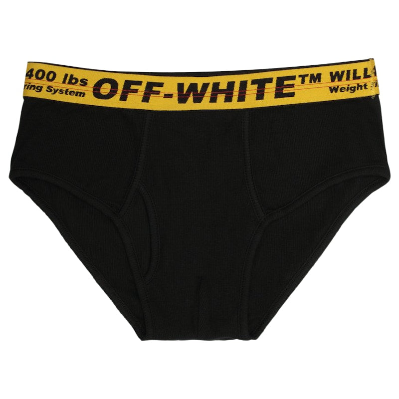 OFF-WHITE Single Pack Slip Underwear Black/Yellow/Black