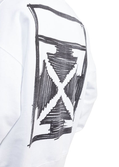 OFF-WHITE Sketch Arrows Logo Sweatshirt White