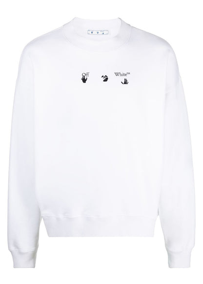 OFF-WHITE Sketch Arrows Logo Sweatshirt White