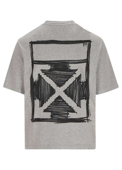 OFF-WHITE Sketch Arrows Logo T-Shirt Grey/Black
