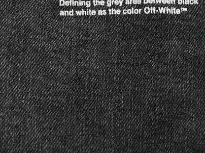 OFF-WHITE Skinny Denim Grey Area Jeans Dark Grey/White