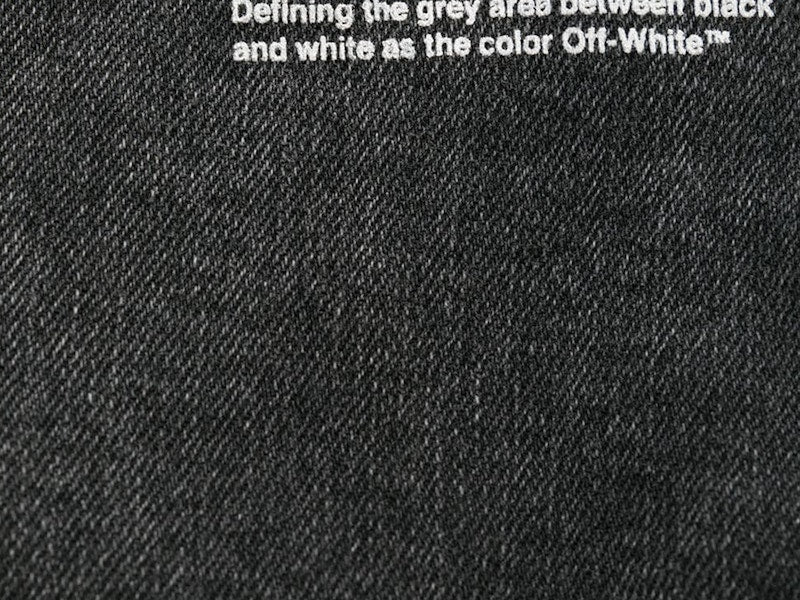 OFF-WHITE Skinny Denim Grey Area Jeans Dark Grey/White
