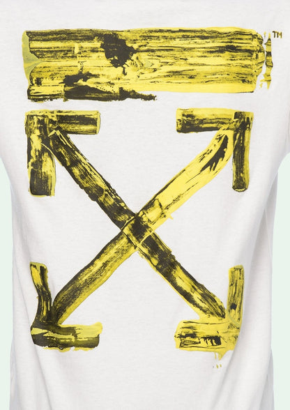 OFF-WHITE Slim Fit Acrylic Arrows S/S T-shirt White/Yellow