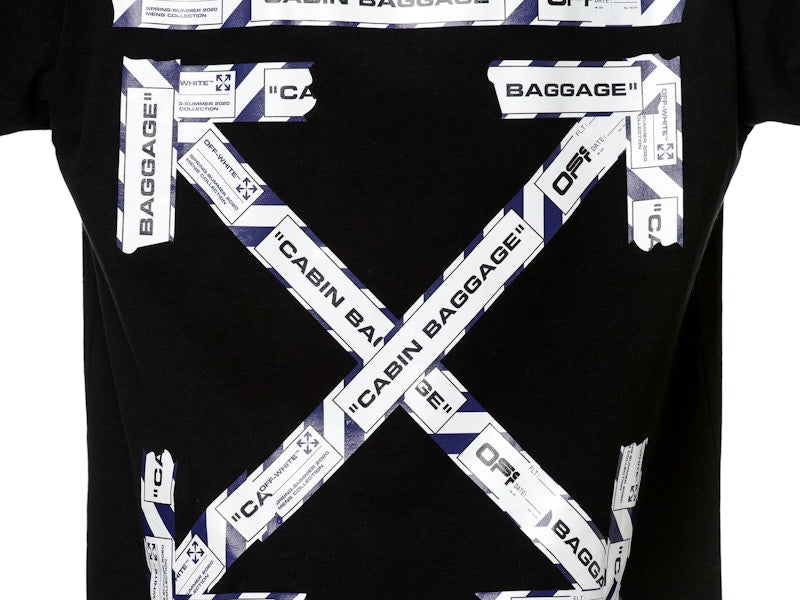 OFF-WHITE Slim Fit Airport Tape T-shirt Black