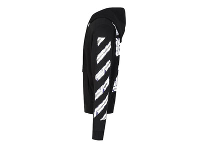 OFF-WHITE Slim Fit Airport Tape Zip Up Hoodie Black/Multi