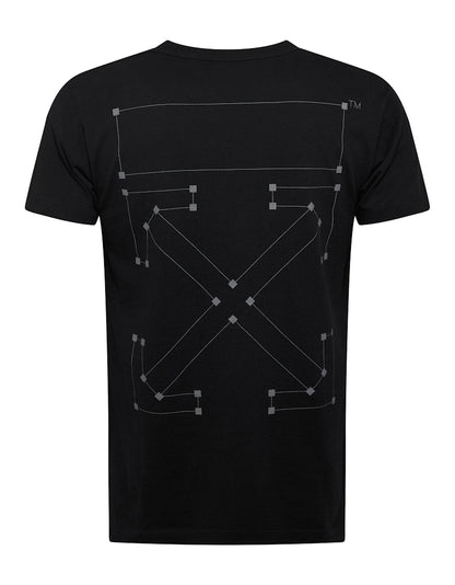 OFF-WHITE Slim Fit Backbone T-shirt Black/Silver