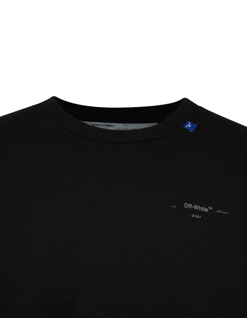 OFF-WHITE Slim Fit Backbone T-shirt Black/Silver
