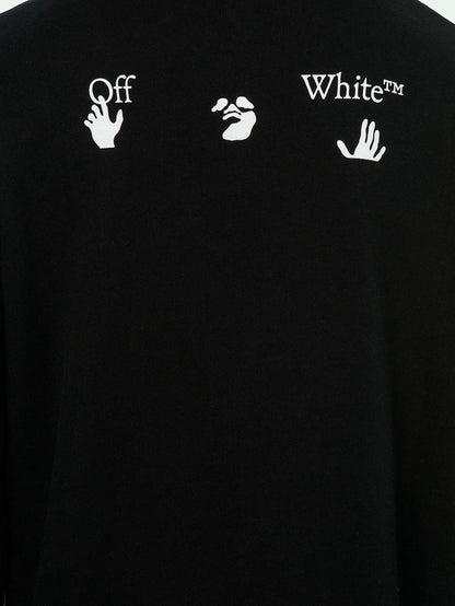 OFF-WHITE Slim Fit Big Logo Hoodie Black/White