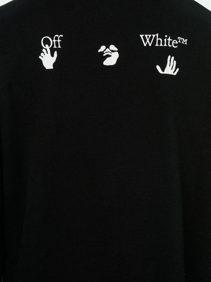 OFF-WHITE Slim Fit Big Logo Hoodie Black/White