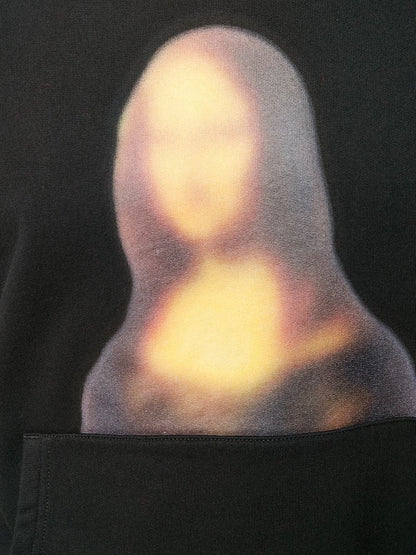 OFF-WHITE Slim Fit Blurred Monalisa Hoodie Black/Black