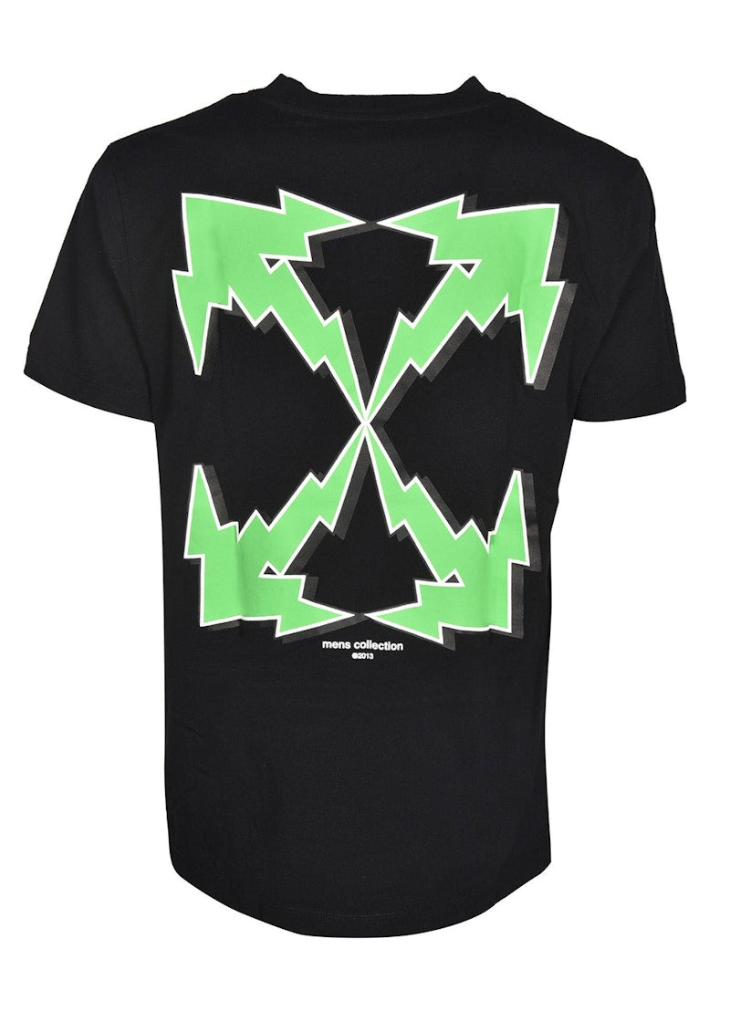 OFF-WHITE Slim Fit Bolt Arrows T-Shirt Black Green
