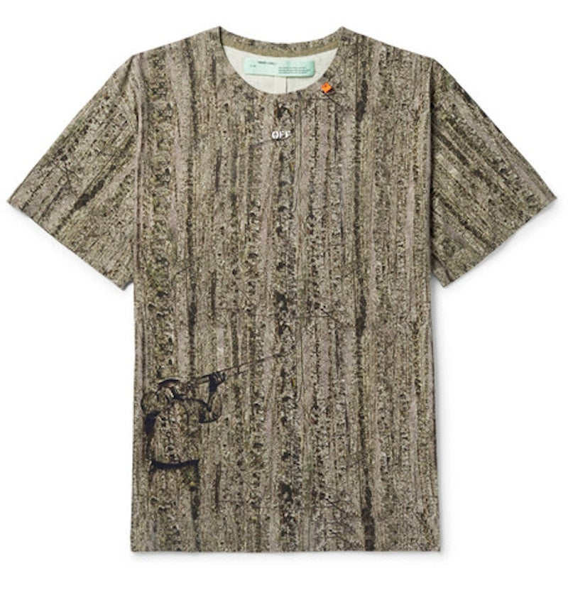 OFF-WHITE Slim Fit Camoflauge Print T-shirt Camo