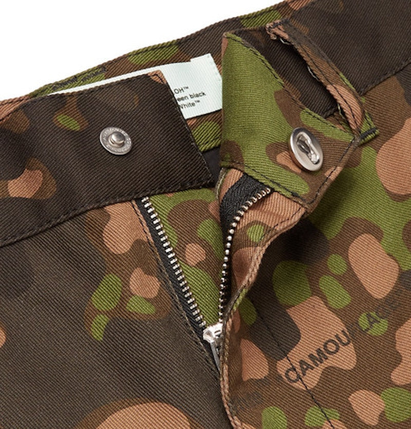 OFF-WHITE Slim Fit Camouflage Print Cargo Pants Camo