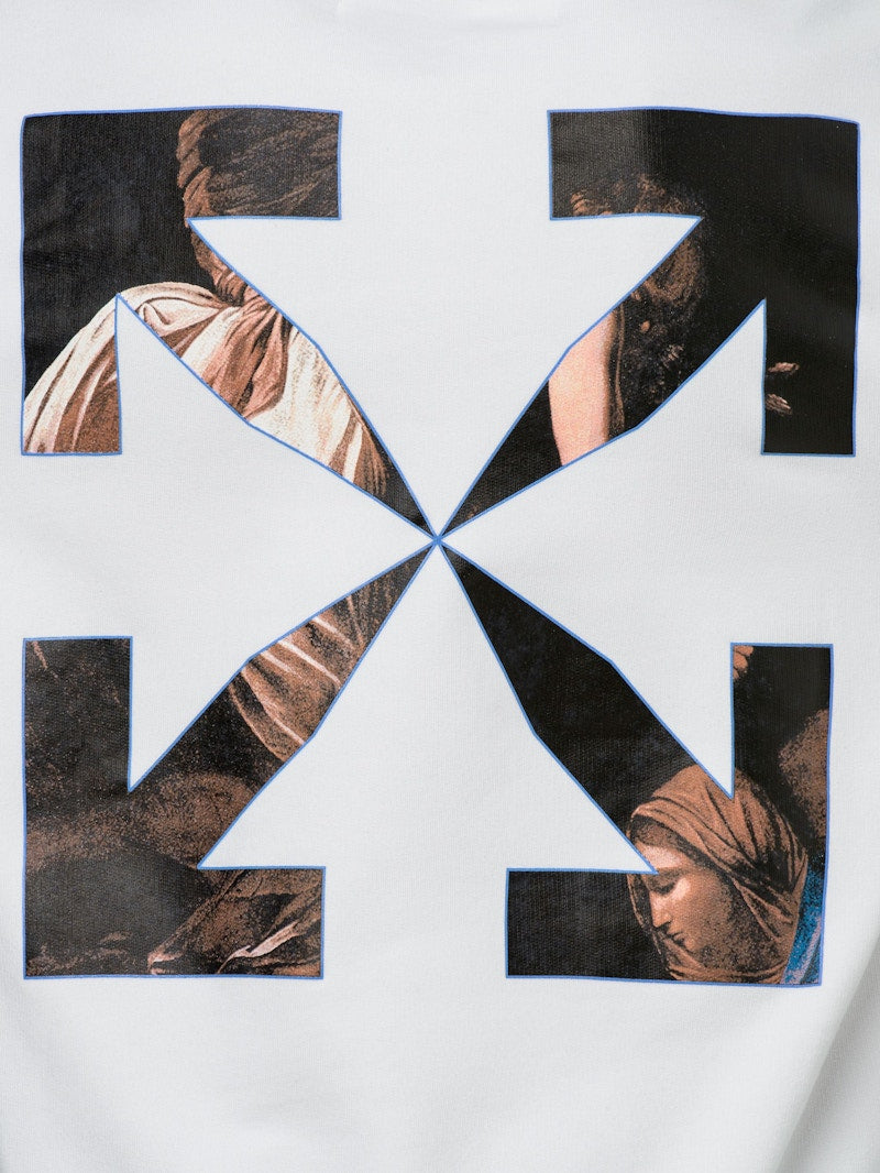 OFF-WHITE Slim Fit Caravaggio Angel Sweatshirt White/Black