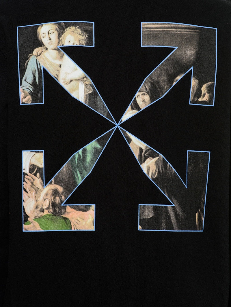 OFF-WHITE Slim Fit Caravaggio Painting Sweatshirt Black/Black