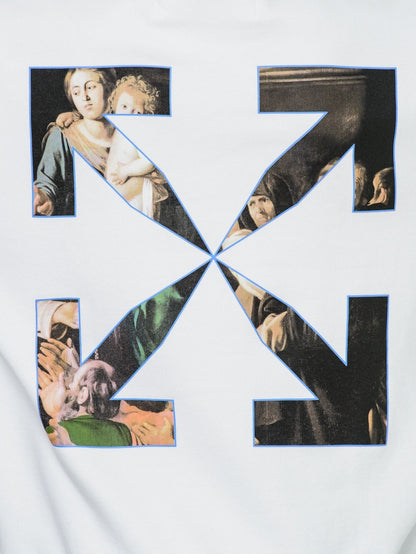 OFF-WHITE Slim Fit Caravaggio Painting Sweatshirt White/Black