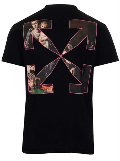 OFF-WHITE Slim Fit Caravaggio Painting T-shirt Black