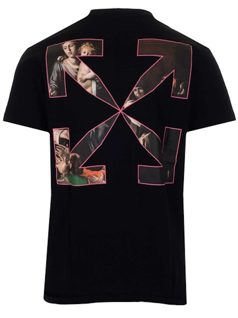 OFF-WHITE Slim Fit Caravaggio Painting T-shirt Black