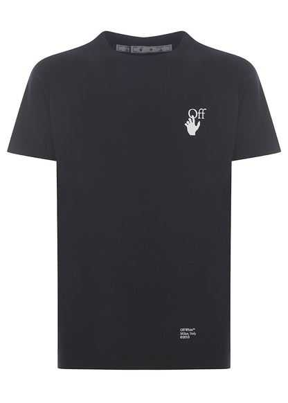 OFF-WHITE Slim Fit Caravaggio Saint Jerome Writing Arrows T-Shirt Black