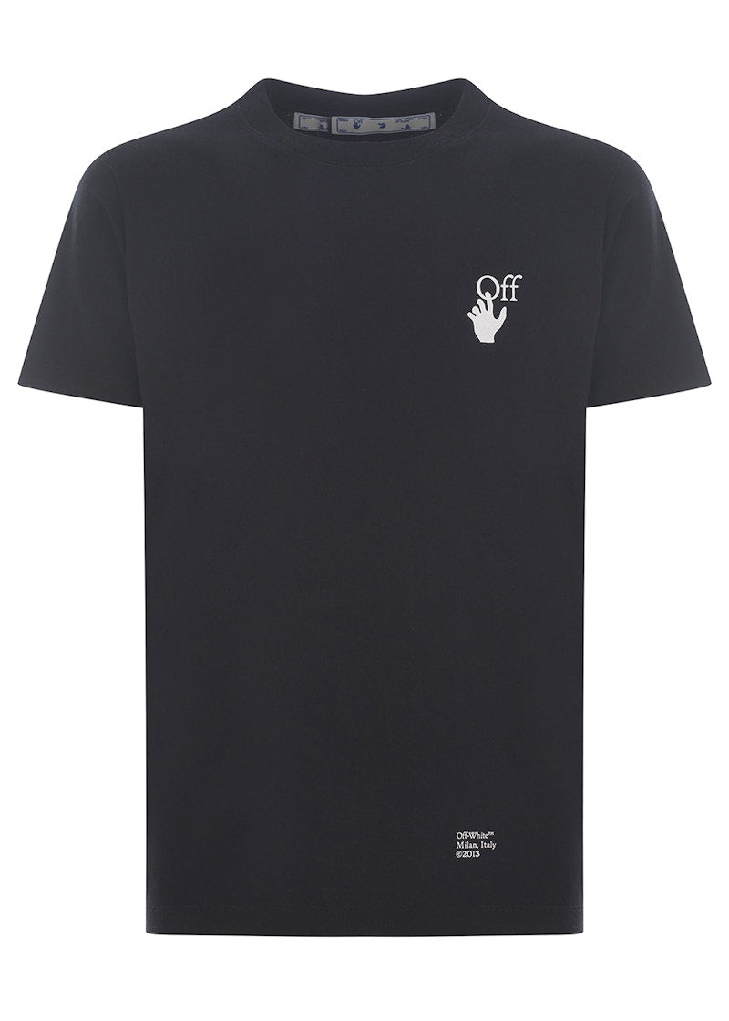 OFF-WHITE Slim Fit Caravaggio Saint Jerome Writing Arrows T-Shirt Black