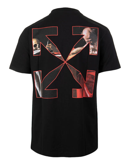 OFF-WHITE Slim Fit Caravaggio Saint Jerome Writing T-shirt Black