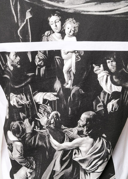 OFF-WHITE Slim Fit Caravaggio Square T-Shirt White Black