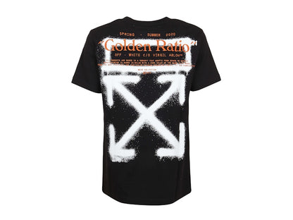 OFF-WHITE Slim Fit Cartoon Golden Ratio T-shirt Black/White