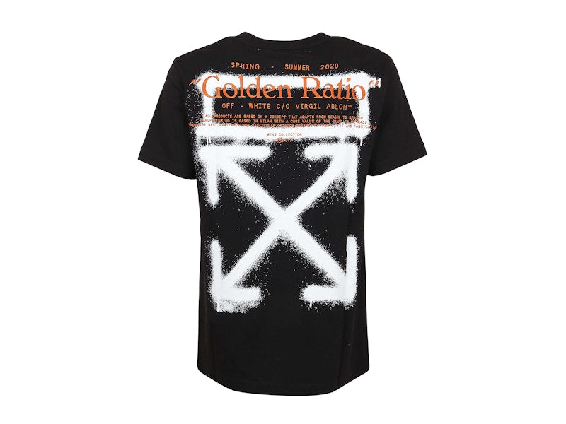 OFF-WHITE Slim Fit Cartoon Golden Ratio T-shirt Black/White