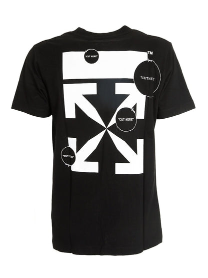 OFF-WHITE Slim Fit Cut Here Arrows T-shirt Black
