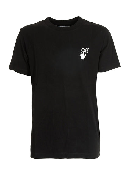 OFF-WHITE Slim Fit Cut Here Arrows T-shirt Black