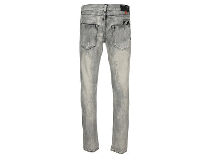 OFF-WHITE Slim Fit Denim Jeans Dark Grey/Washed Black