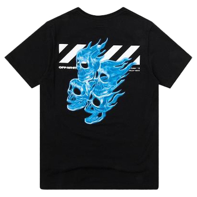 OFF-WHITE Slim Fit Diag Skulls T-shirt Black/Multicolor