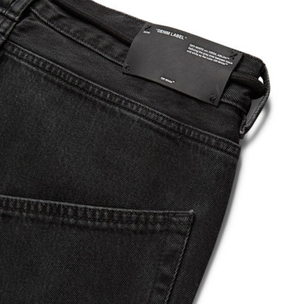 OFF-WHITE Slim Fit Dip Dyed Denim Jeans Black/Saffron/Storm Blue