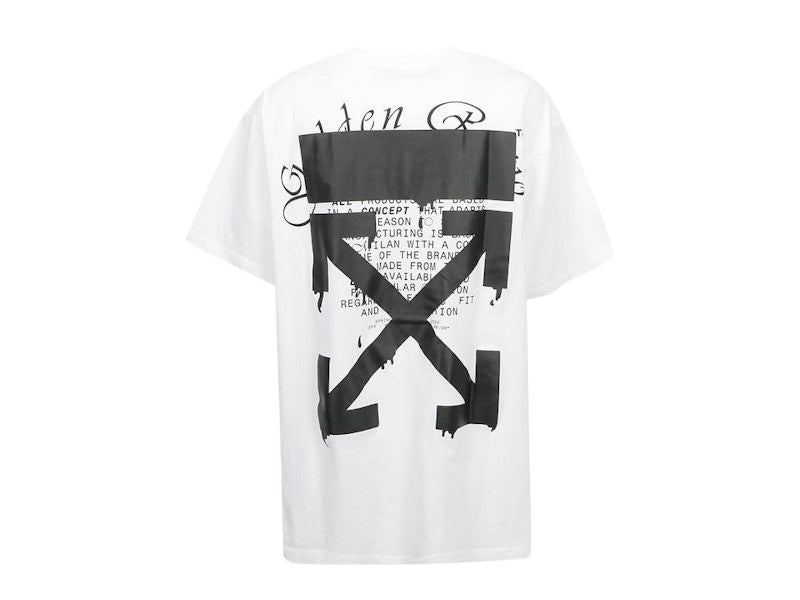 OFF-WHITE Slim Fit Dripping Arrows T-shirt White/Black
