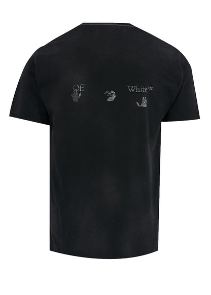 OFF-WHITE Slim Fit Drowning Logo Vintage T-Shirt Black