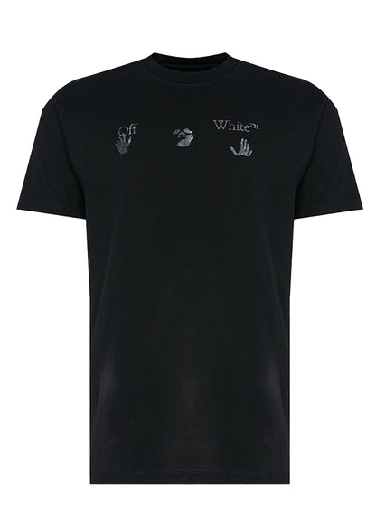 OFF-WHITE Slim Fit Drowning Logo Vintage T-Shirt Black