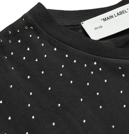 OFF-WHITE Slim Fit Embellished Tie Dyed T-shirt Black/Yellow