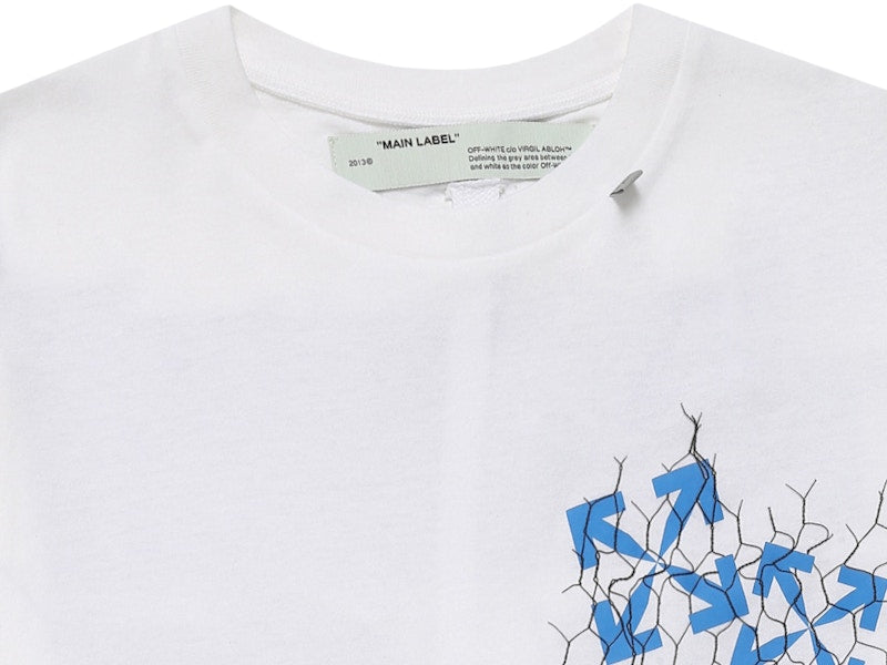 OFF-WHITE Slim Fit Fence Arrows T-shirt White/Blue