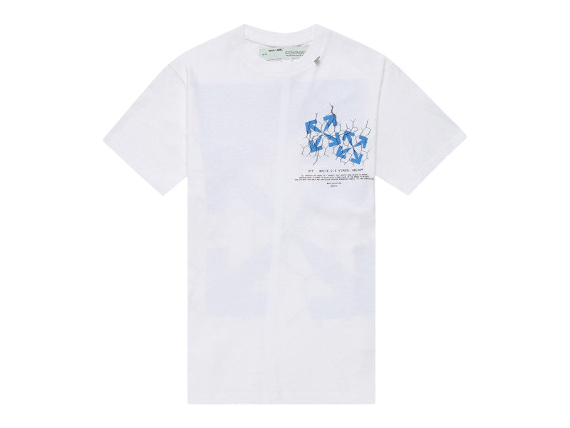 OFF-WHITE Slim Fit Fence Arrows T-shirt White/Blue