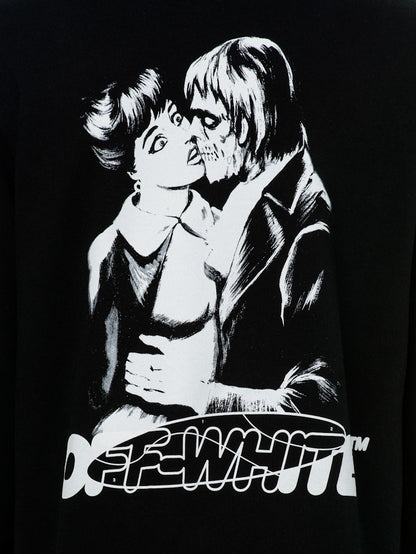 OFF-WHITE Slim Fit Kiss 21 Hoodie Black/White